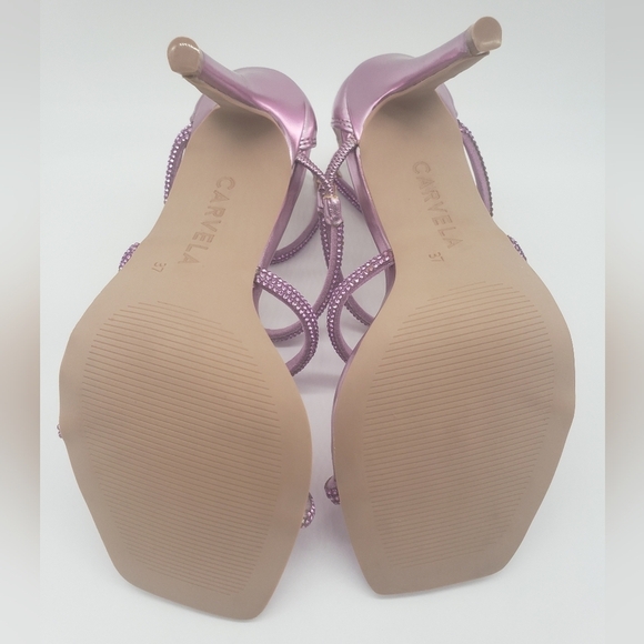 1869- Carvela Caged Ankle Heels Sandals Made In Brazil Size 7 NWT - Picture 6 of 8